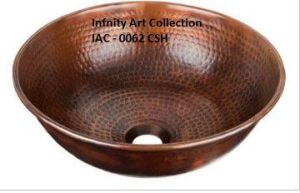 IAC0062CSH Single Wall Hammered Copper sink