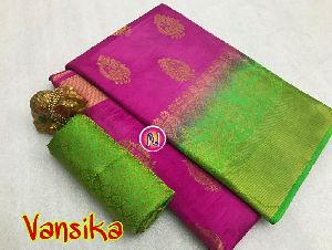 Nylon silk dying material Rich pallu