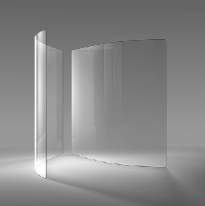 Transparent Sweet Counter Curved Glass