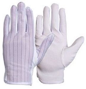 White Medium Dotted Gloves