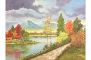 Lake Acrylic Canvas Painting