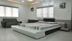 Designer Oak Wood Bedroom Bed