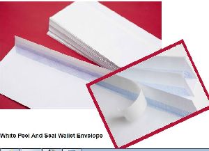 White Peel and Seal Wallet Envelope