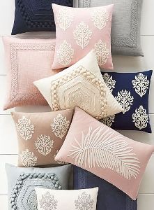 embroidery cushion cover