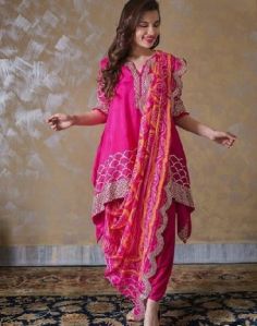 Rayon Kurti Dhoti Set
