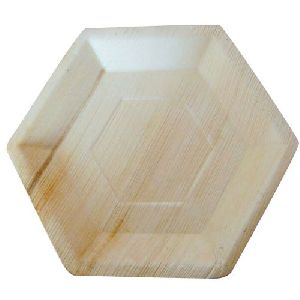 Hexagonal Areca Leaf Plate