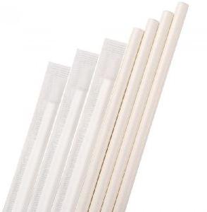 10mm White Paper Straws