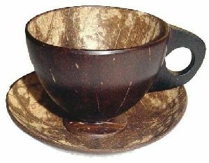 Coconut shell teacup
