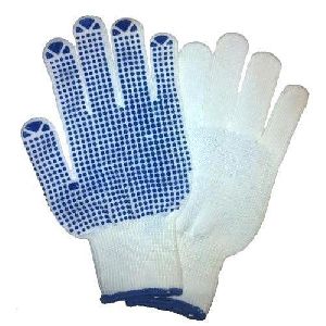Full Finger Nylon Dotted Hand Gloves