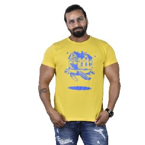 Mens House Turtle Printed T-Shirt