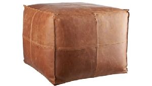 Leather Pouf