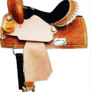 western leather saddle