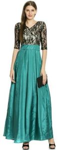 Green Silk Cocktail Dress