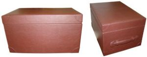 Brown Leather Laundry Return Box