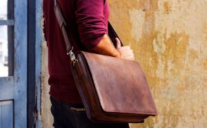 Vegan leather laptop Bag