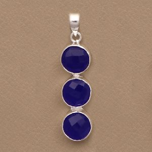 Blue Chalcedony Gemstone Pendant