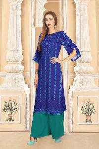 Designer Kurti With Palazzo Pants