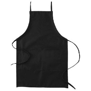 Black Plain Cotton Apron