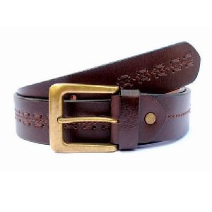 Male Stripped Brown Belt