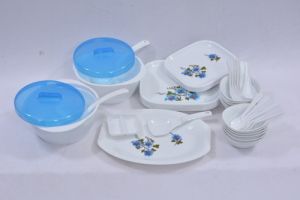 Printed Square Dinner Set