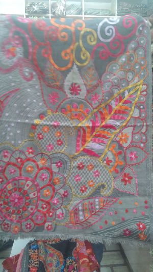 Boiled Wool Embroidered Shawls