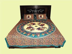 Cotton Bed Sheet with Two Pillow Covers