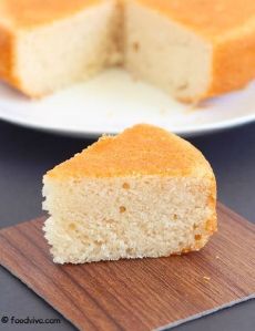 Eggless Vanilla Sponge Cake