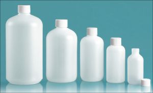 White HDPE Plastic Bottle