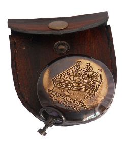 Brown Brass Compasses Ship Engraved