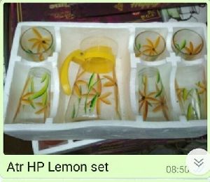 Glass Juice Lemon Set