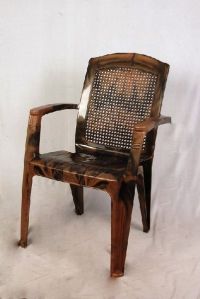 Brown & Black Matt Finish Plastic Chair