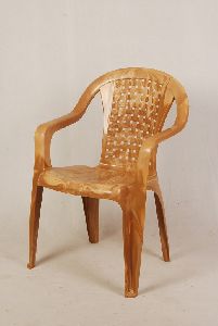 Dark Cream Color Matt Finish Plastic Chair