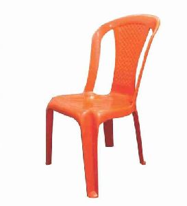 Orange Plastic Armless Chair