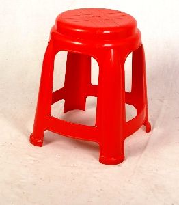 Red Plastic Stool