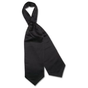 Black Satin Cravat Tie