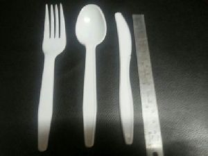White Plastic Spoons