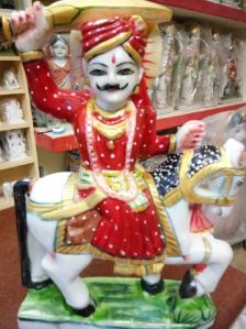 Marble Veer Tejaji Statue
