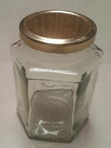 Hexagon Glass Jar