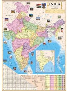 Paper India Physical Map