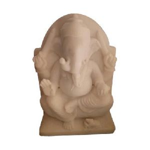 Off White Marble Ganesh Ji Statue