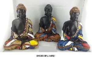Polyresin Multicolor Buddha Dhyan Mudra Showpiece