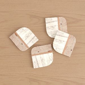 Inlayed Marble & Acacia Wood Coaster