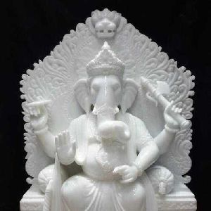 White Marble Ganesh Moorti