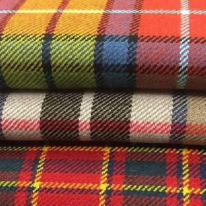 Multicolor Wool Plaid Fabric