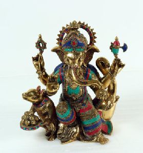 Ganpati Idol Sitting On Elephant