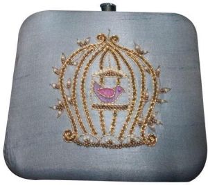 Embroidered Clutch Bag