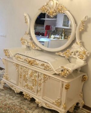 Wooden Console Table With Mirror