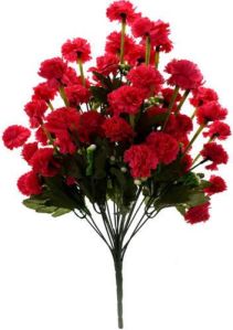 Red Artificial Marigold Flower Bunch