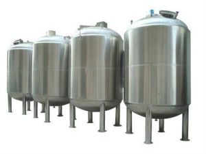 Silver Stainless Steel Storage Tank