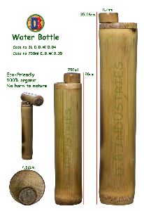 Bamboo Water Bottle with Straw
